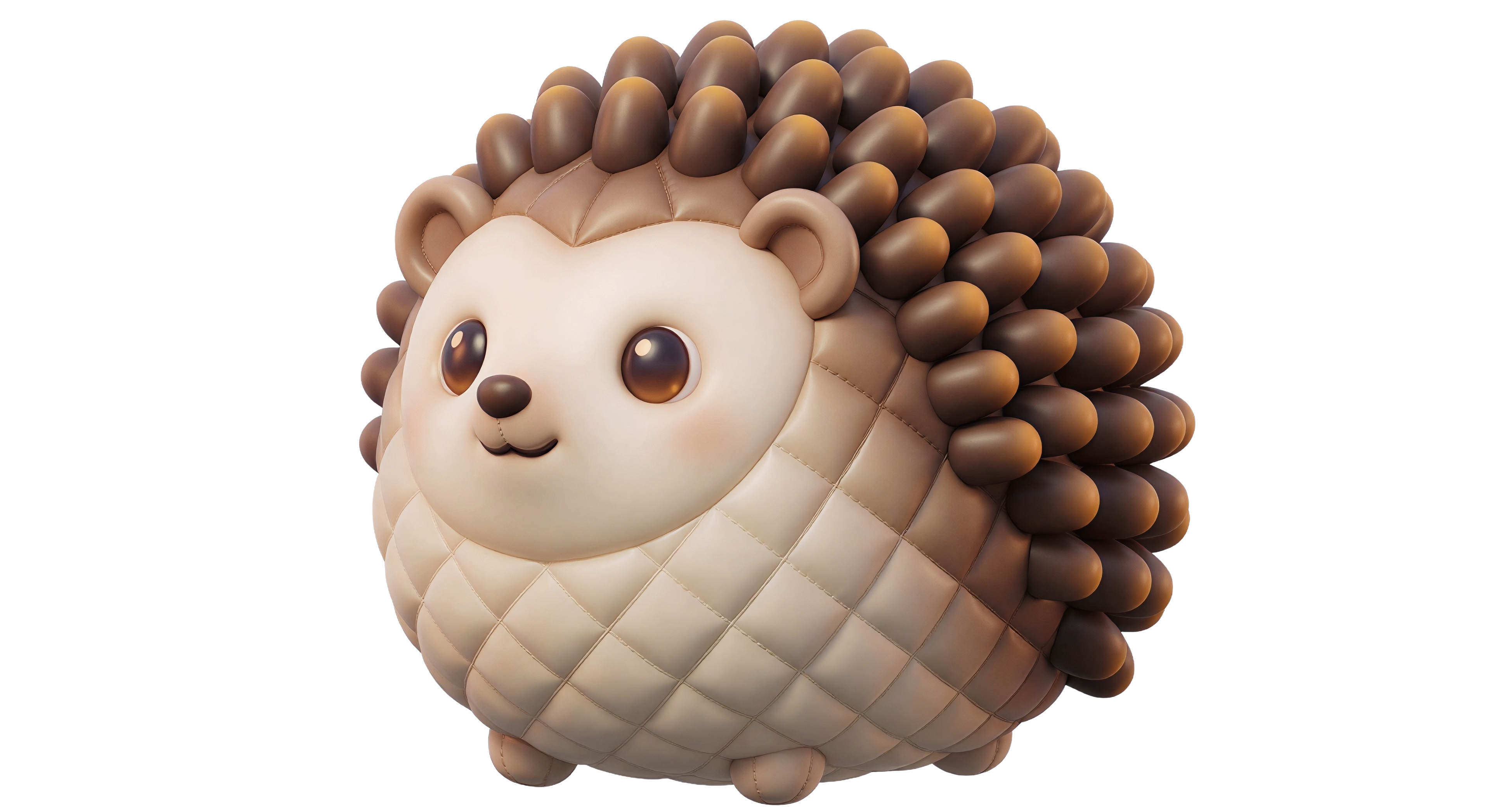 The Hedgehog, a small round creature with soft quilted spines and a warm smile