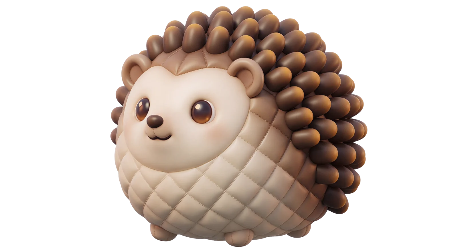 The Hedgehog, a small round creature with soft quilted spines and a warm smile